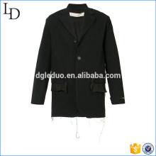 Frayed détaillant veste manteau veste blazer costume classique hommes fitness veste